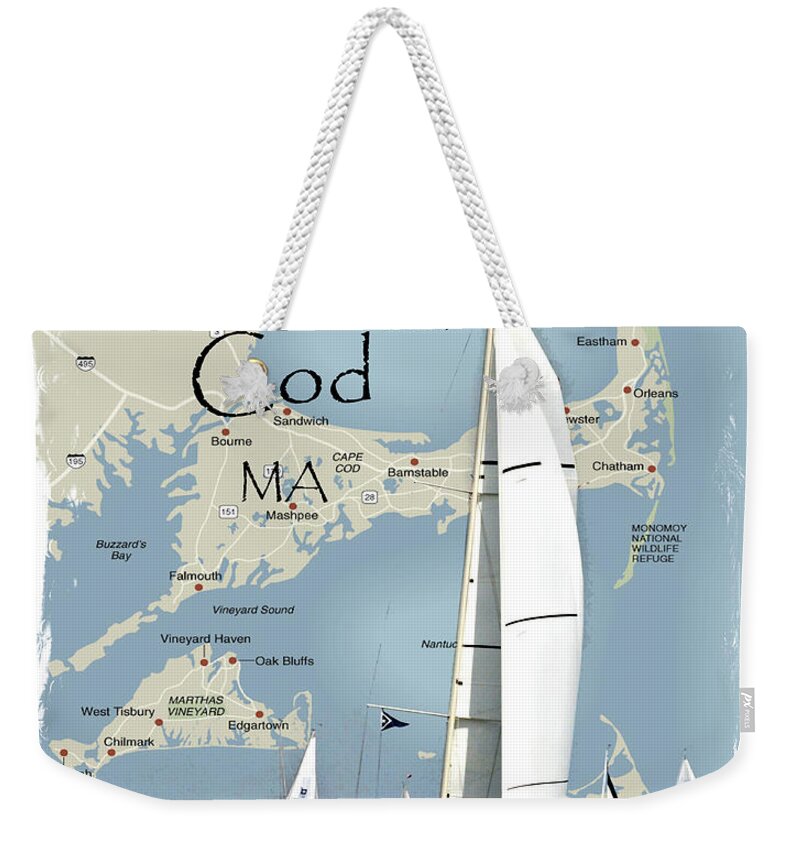 Cape Cod Weekender Tote Bag featuring the photograph Cape Cod Sail Away by Bruce Gannon