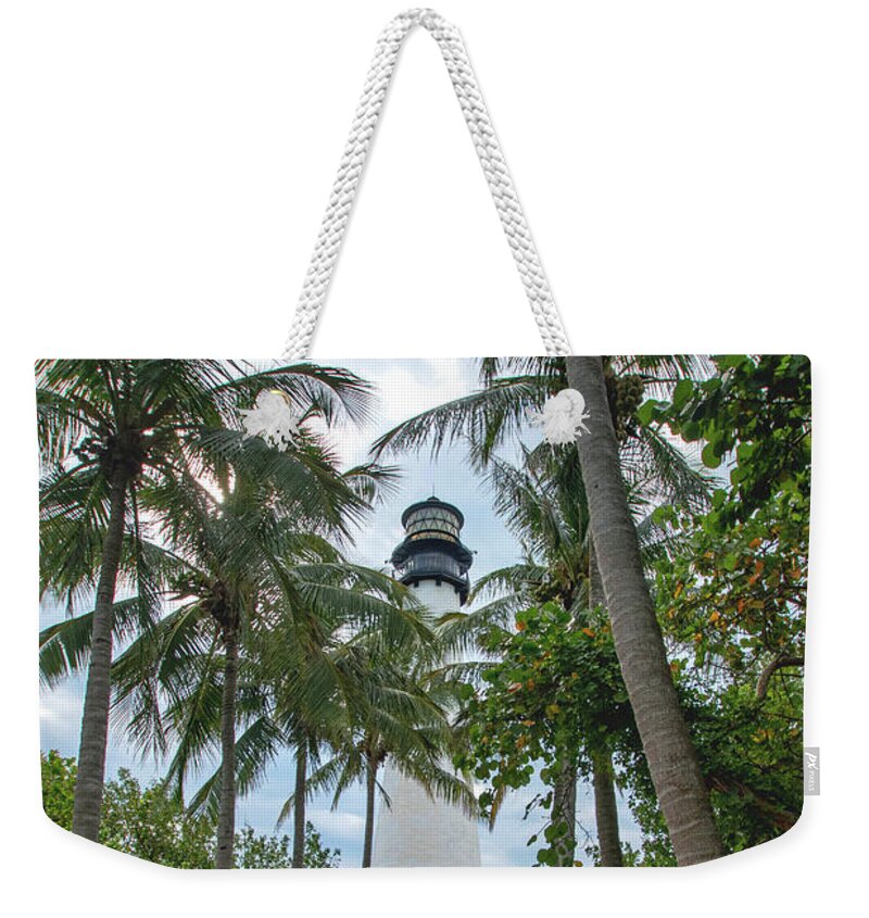 Cape Weekender Tote Bag featuring the photograph Cape Florida Lighthouse on Key Biscayne by Beachtown Views