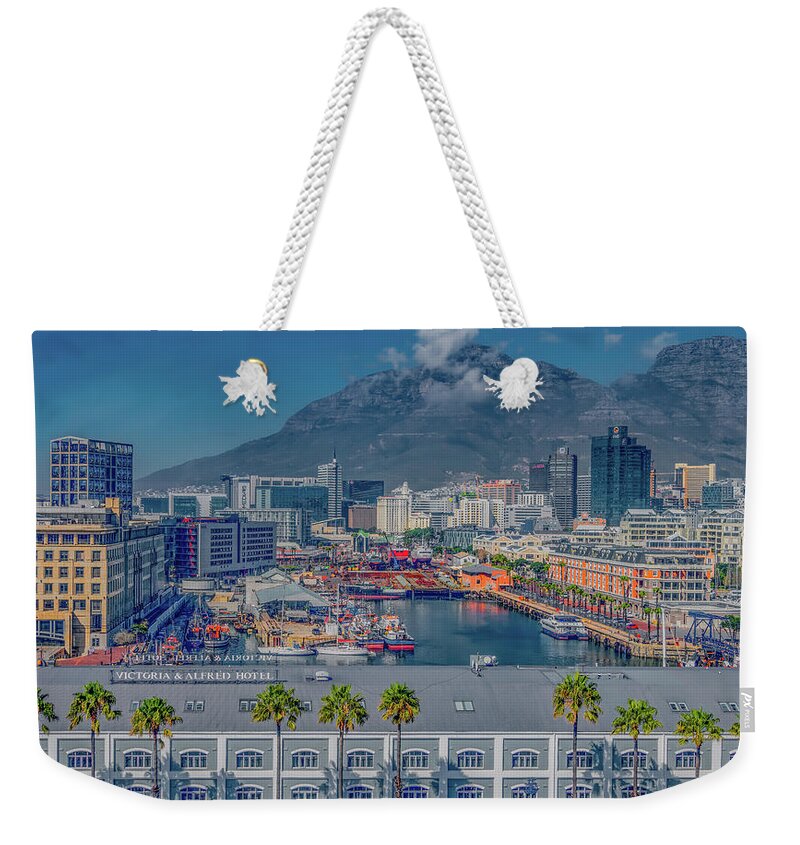Cape Town Weekender Tote Bag featuring the photograph Capetown City View by Marcy Wielfaert