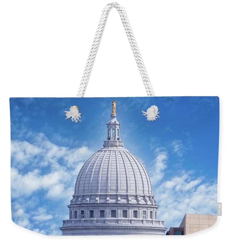 Madison Weekender Tote Bag featuring the photograph Capitol, Madison, WI 6 by Steven Ralser
