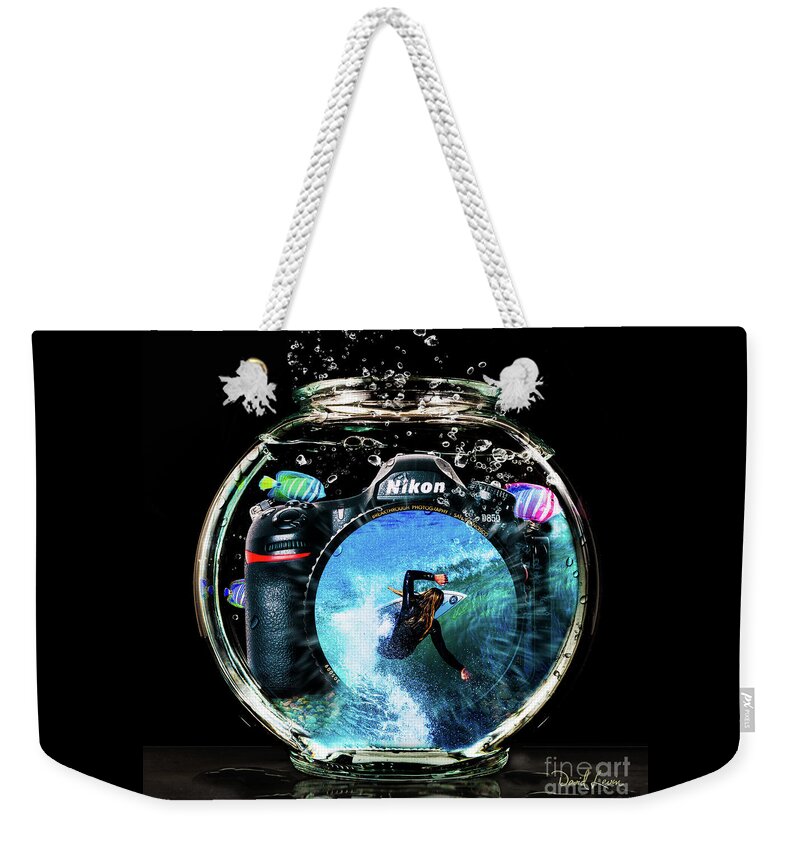 Breakthrough Photography Weekender Tote Bag featuring the photograph Captured and Preserved in Camera and Fishbowl by David Levin