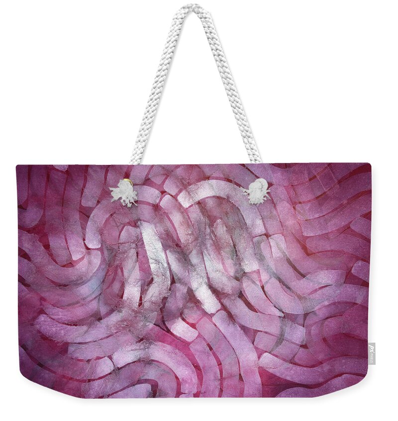 Watercolour Weekender Tote Bag featuring the painting Careful Where You Stand Returned by Petra Rau