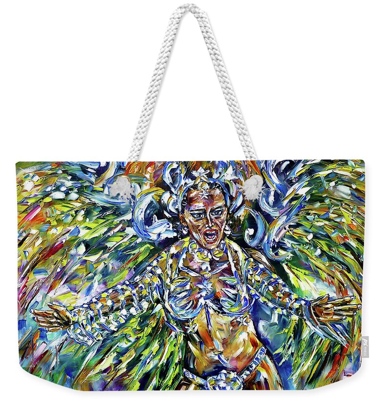 Carnival In Rio Weekender Tote Bag featuring the painting Carnaval do Rio by Mirek Kuzniar