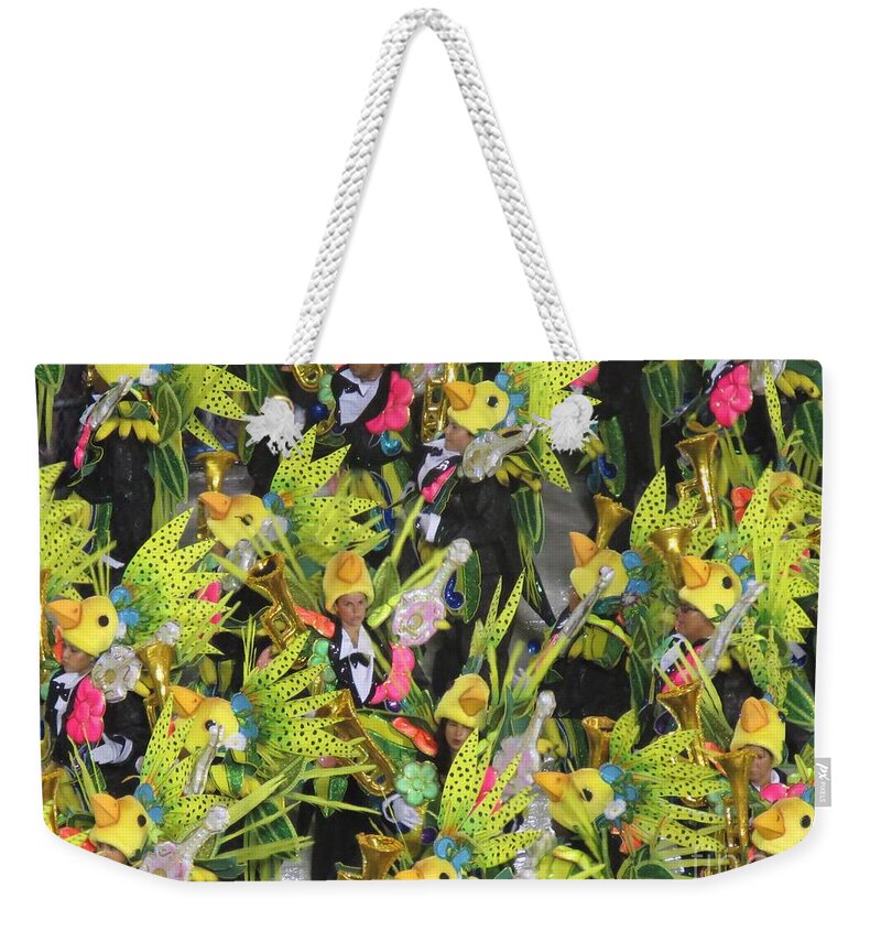 Costumes Weekender Tote Bag featuring the photograph Carnival Rio - birdland by World Reflections By Sharon
