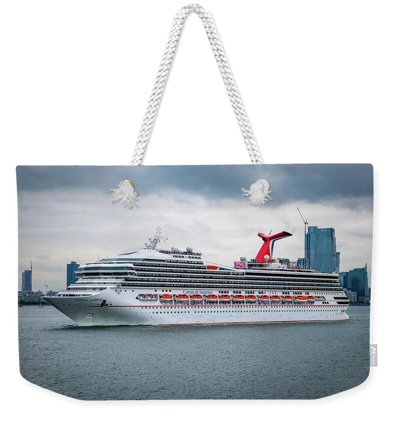 Carnival Cruises Weekender Tote Bag featuring the photograph Carnival Sunrise by Robert J Wagner