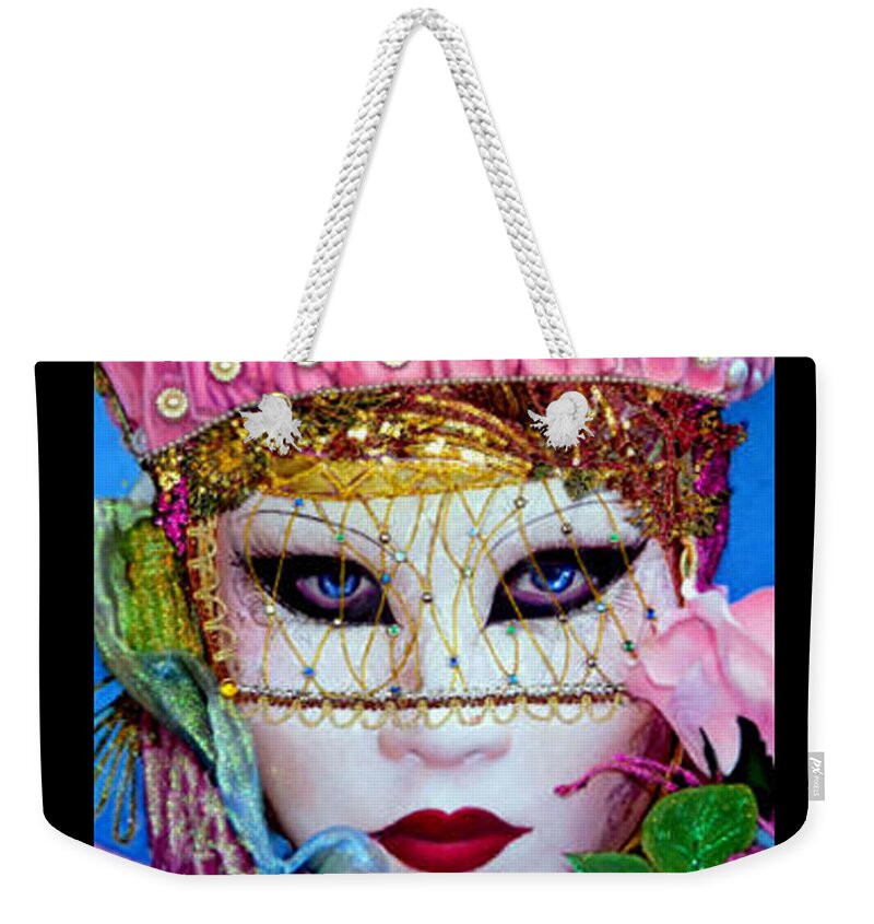 Mixed Media Painting Weekender Tote Bag featuring the mixed media Carolina II Carnival of Venice by Anni Adkins
