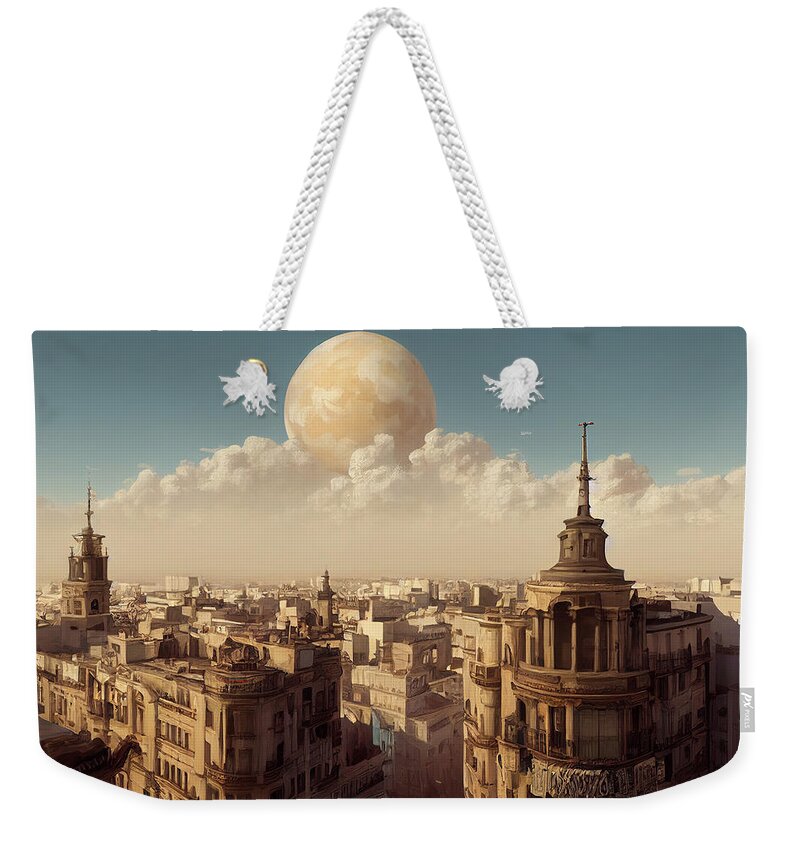 Cartography Weekender Tote Bag featuring the painting Cartography Map Of Lavapies District Of Madrid Fantasy  C5db7b48 Aae4 4611 48df 4fb7b76 by MotionAge Designs