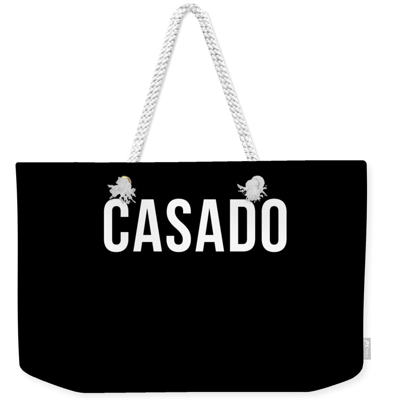 Cool Weekender Tote Bag featuring the digital art Casado by Flippin Sweet Gear