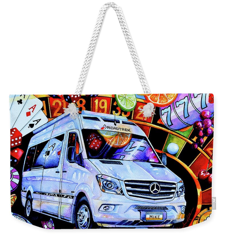 Casino Vacation Weekender Tote Bag featuring the painting Casino Vacation by Hanne Lore Koehler