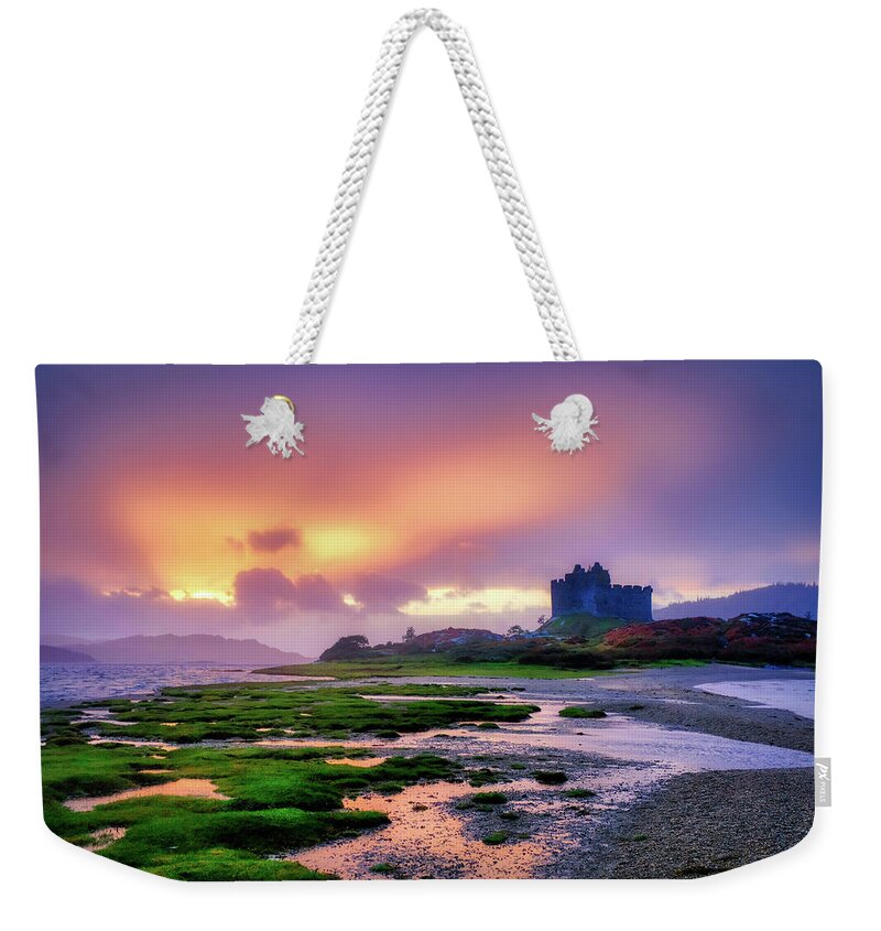 Landscape Weekender Tote Bag featuring the photograph Castle at the end of the world by Remigiusz MARCZAK