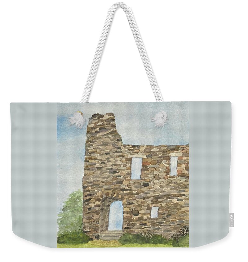 Castle Campbell Weekender Tote Bag featuring the painting Castle Campbell by Lisa Neuman