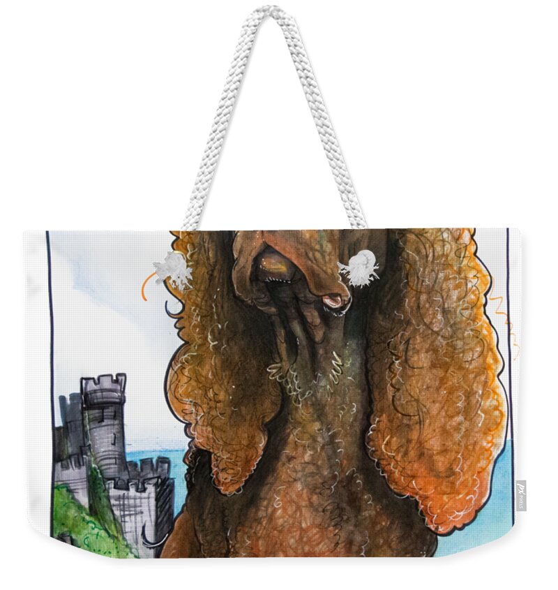 Castle Weekender Tote Bag featuring the drawing Castle Lamp by John LaFree