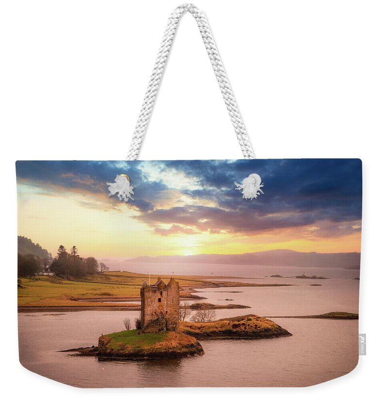 Castle Weekender Tote Bag featuring the photograph Castle Stalker by Philippe Sainte-Laudy