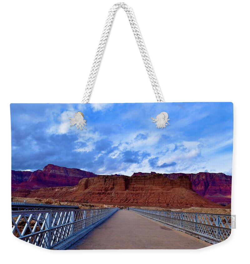 Lees Weekender Tote Bag featuring the photograph Beautiful Navajo Bridge,Page,AZ by Bnte Creations