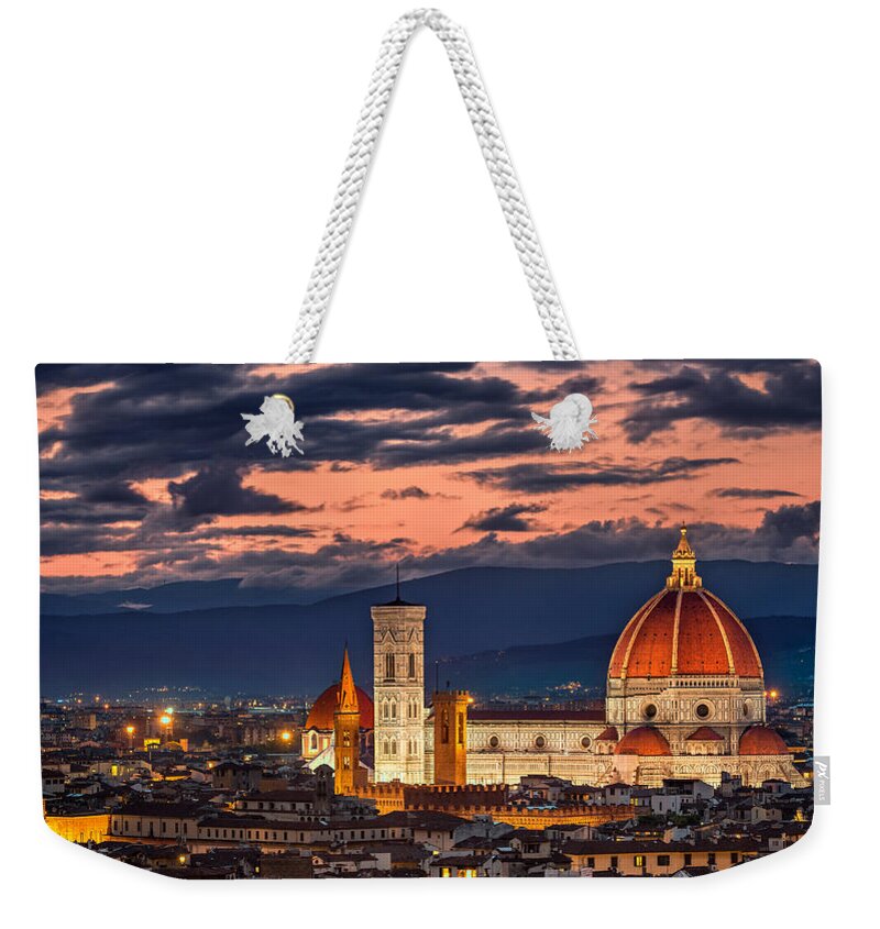 Florence Weekender Tote Bag featuring the photograph Cathedral of Florence by Peter Boehringer