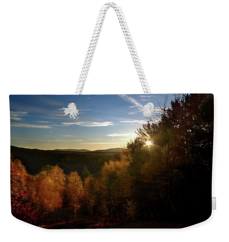 Sunrise Weekender Tote Bag featuring the photograph Catskill Sunrise by Flinn Hackett