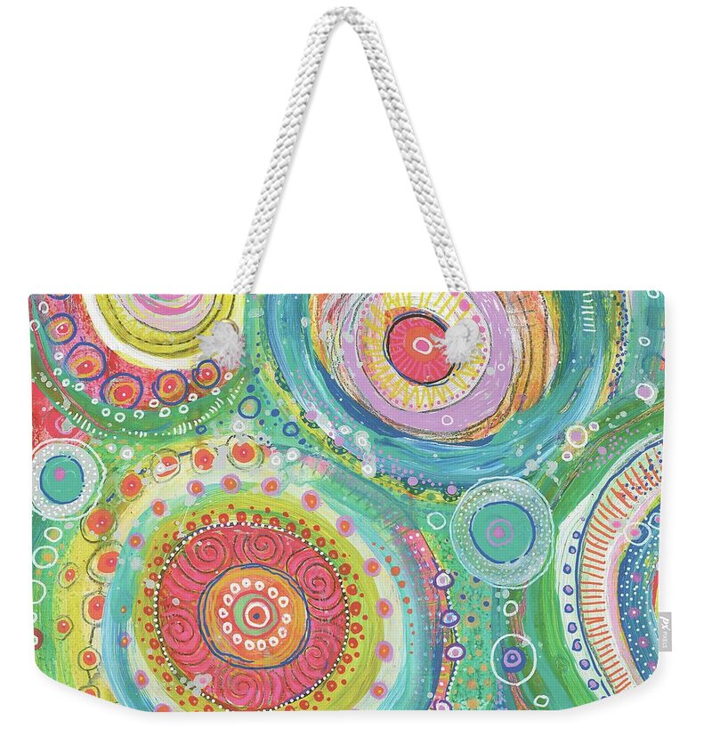 Cattywampus Weekender Tote Bag featuring the painting Cattywampus by Tanielle Childers