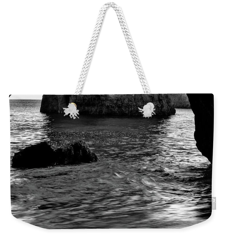 Mediterranean Beach Weekender Tote Bag featuring the photograph Cave Portal by Angelo DeVal