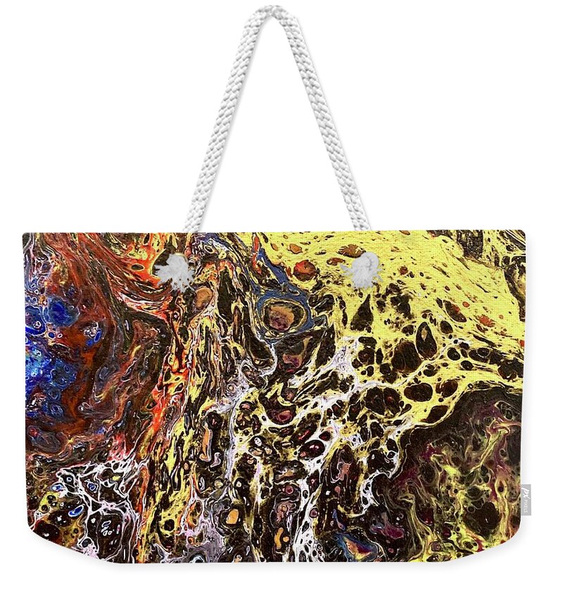 Celestial Weekender Tote Bag featuring the painting Celestial Jellyfish by David Euler