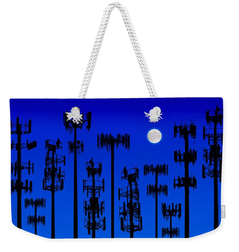 Tower Weekender Tote Bag featuring the photograph Celltower Forest No. 2 by Joe Bonita