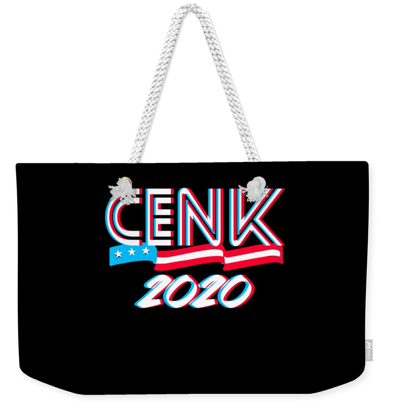 Progressive Weekender Tote Bag featuring the digital art Cenk Uygur For Congress 2020 by Flippin Sweet Gear