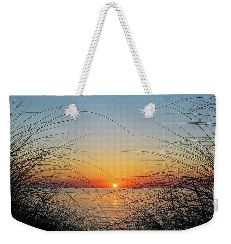 Sunset Weekender Tote Bag featuring the photograph Center Stage Sunset by Kathi Mirto