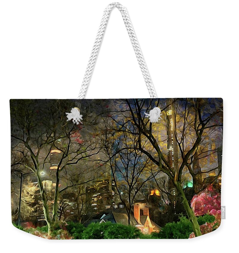 ‘tavern On The Green' Weekender Tote Bag featuring the photograph Tavern On The Green on Reimagined CPW by Carol Whaley Addassi