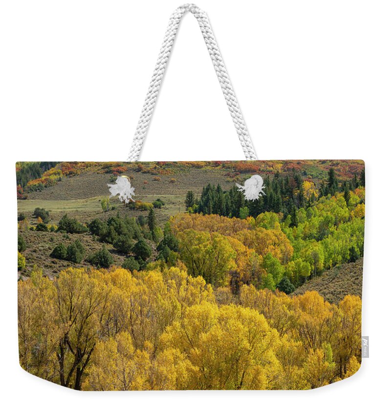Chair Mountain Weekender Tote Bag featuring the photograph Chair Mountain Vertical by Aaron Spong