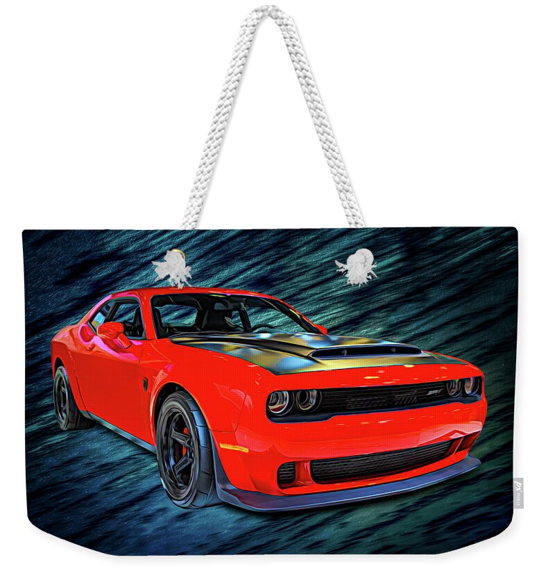 Srt Weekender Tote Bag featuring the digital art Challenger by Rick Deacon