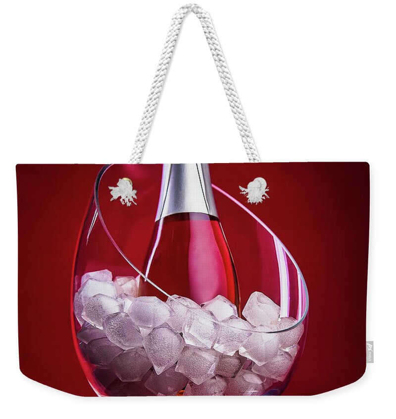 Bottle Weekender Tote Bag featuring the photograph Champagne Cooler by Tom Mc Nemar