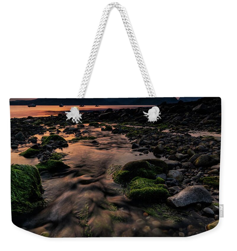 Sunset Weekender Tote Bag featuring the photograph Changing Tide by Chuck Rasco Photography