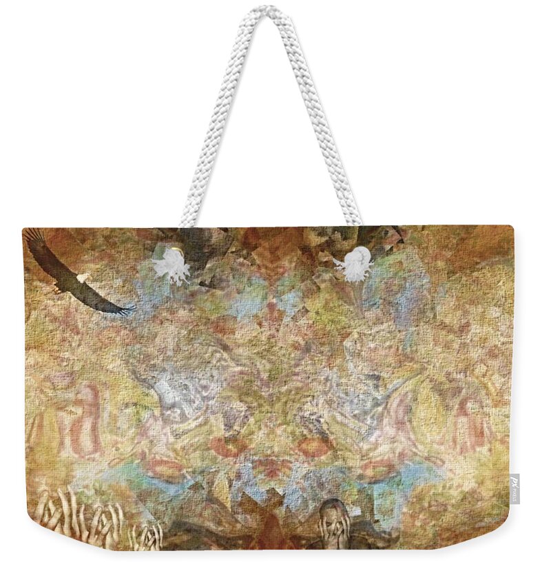 Surreal Weekender Tote Bag featuring the digital art Chaos by Kathie Chicoine