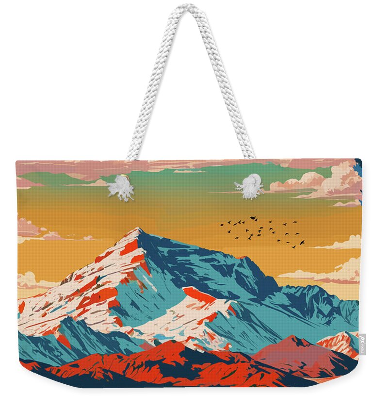 Charleston Peak Weekender Tote Bag featuring the digital art Charleston Peak, Nevada by Long Shot