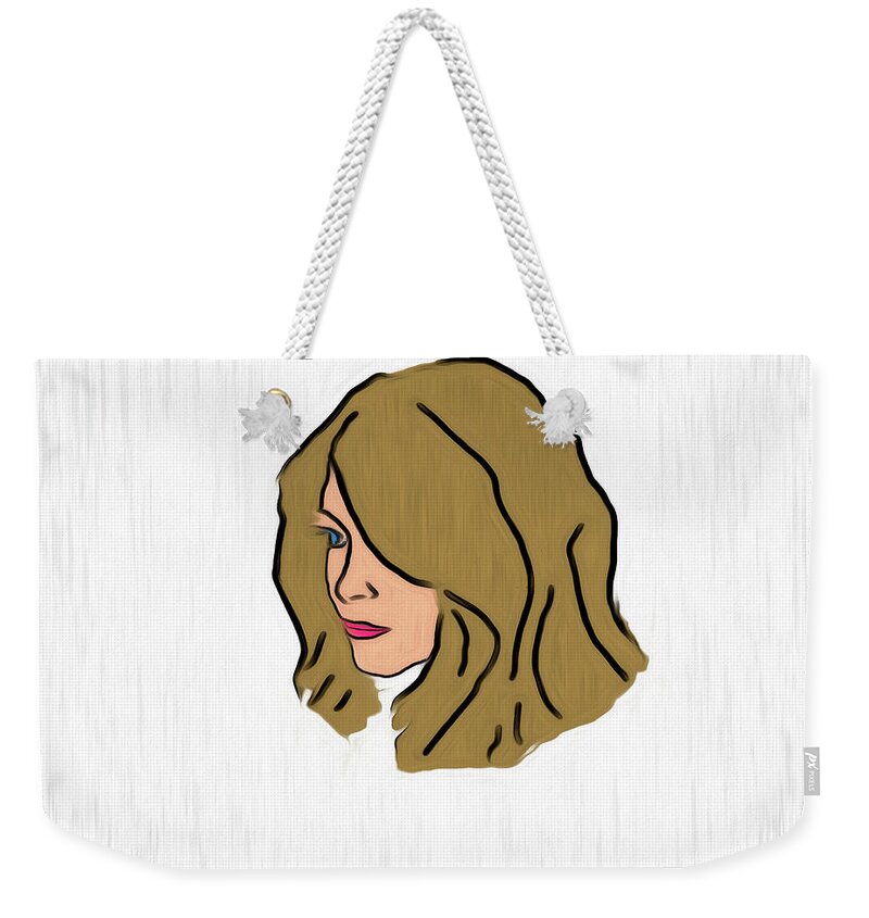 Girl Weekender Tote Bag featuring the digital art Charlotte by Alison Frank