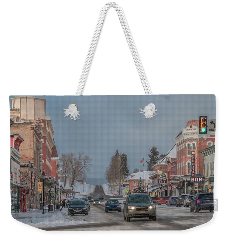 Colorado Weekender Tote Bag featuring the photograph Charming Leadville, Colorado by Marcy Wielfaert