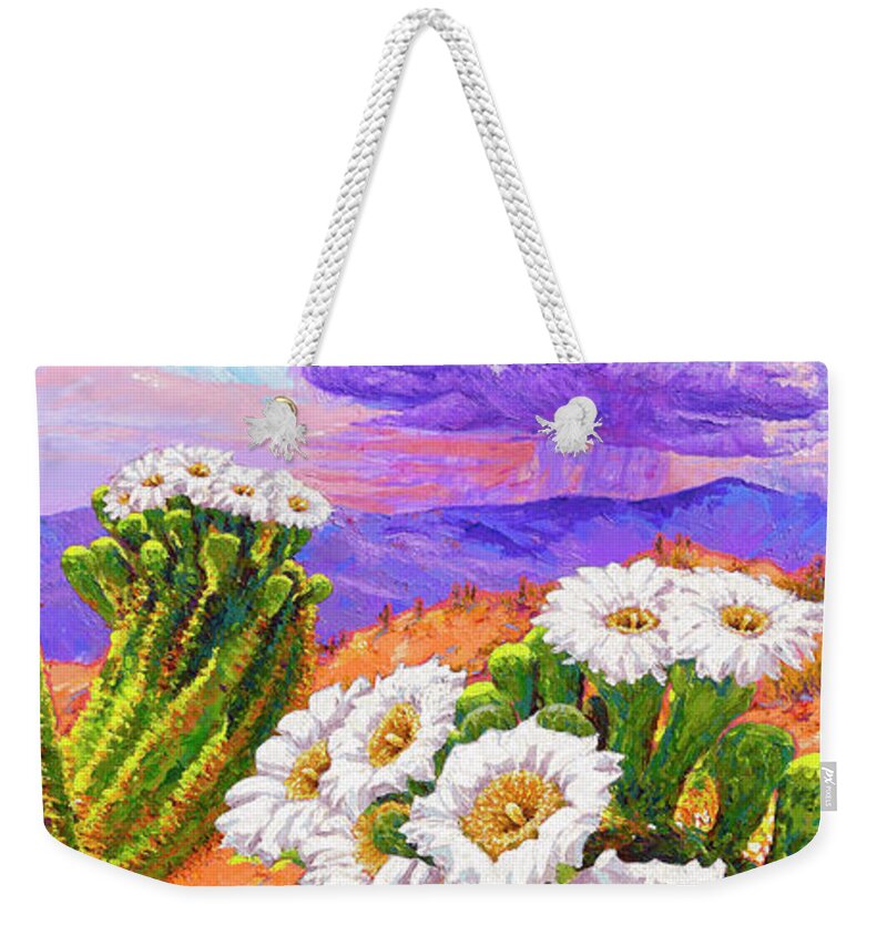 Impressionism Weekender Tote Bag featuring the painting Chasing the Rain by Darien Bogart