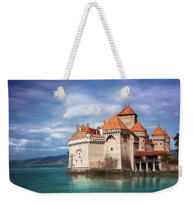 Chateau De Chillon Weekender Tote Bag featuring the photograph Chateau de Chillon Montreux Switzerland by Carol Japp