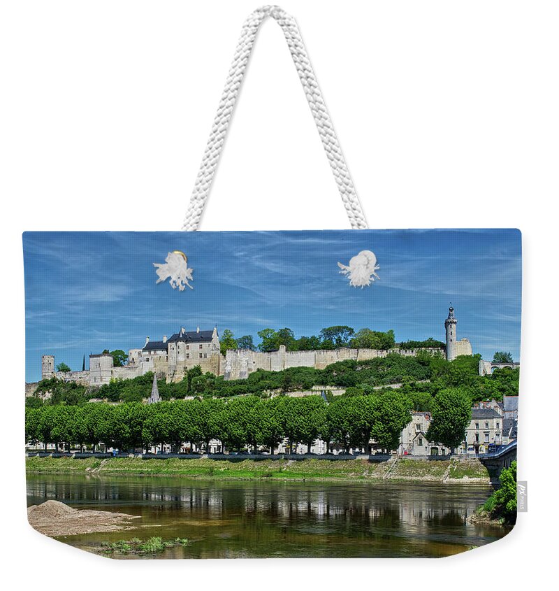 Castle Weekender Tote Bag featuring the photograph Chateau de Chinon in the Loire Valley by Matthew DeGrushe