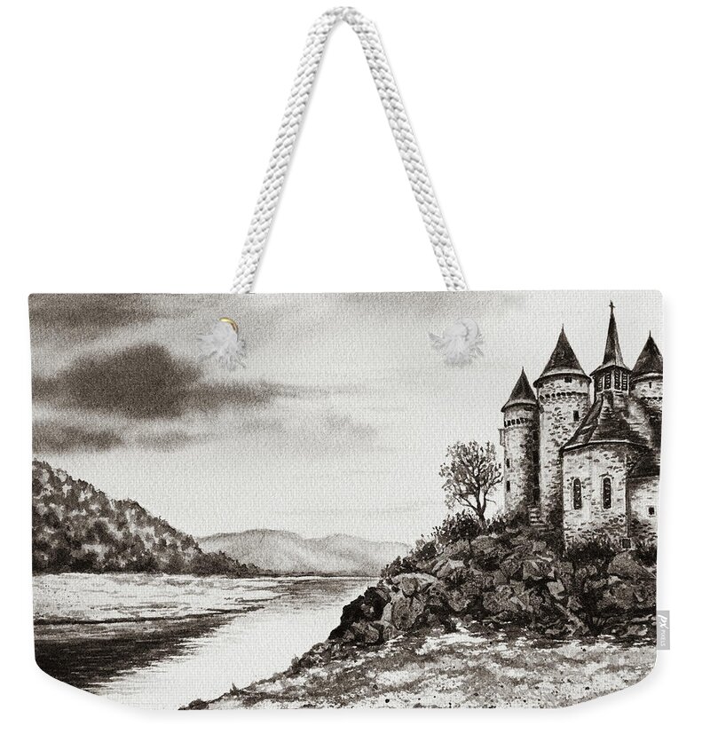 Art Weekender Tote Bag featuring the painting Chateau du Val by Linda Shannon Morgan