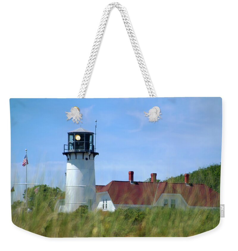 Lighthouse Weekender Tote Bag featuring the photograph Chatham Lighthouse by Flinn Hackett