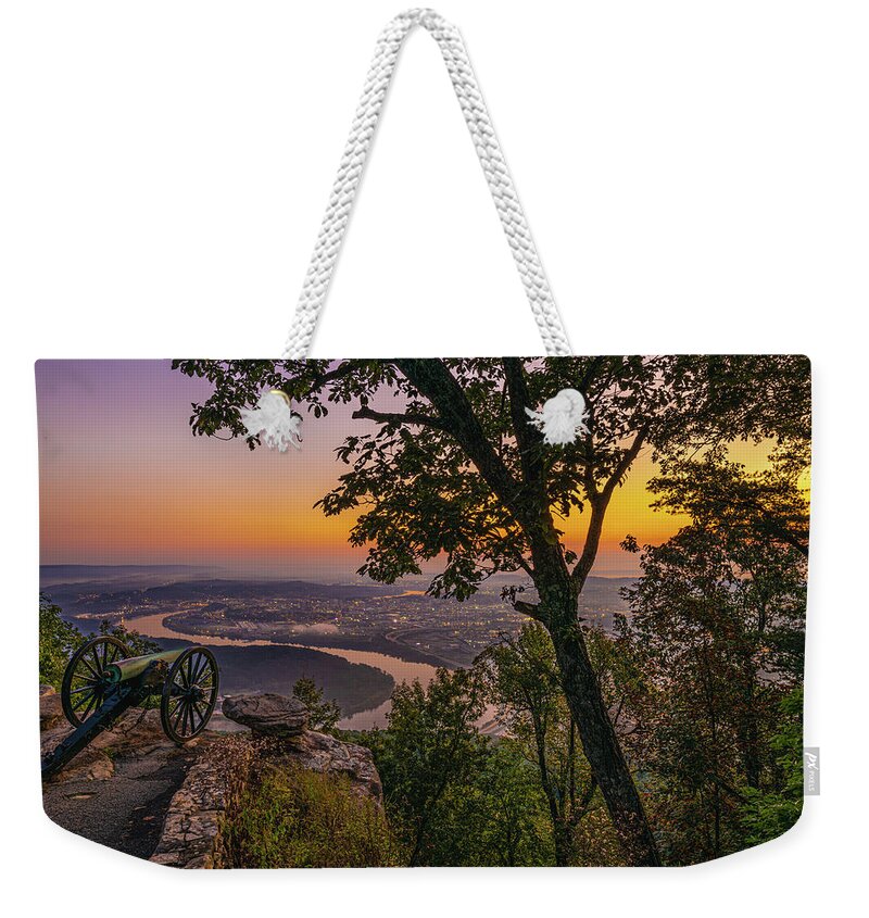 Chattanooga Weekender Tote Bag featuring the photograph Chattanooga Sunrise by Erin K Images