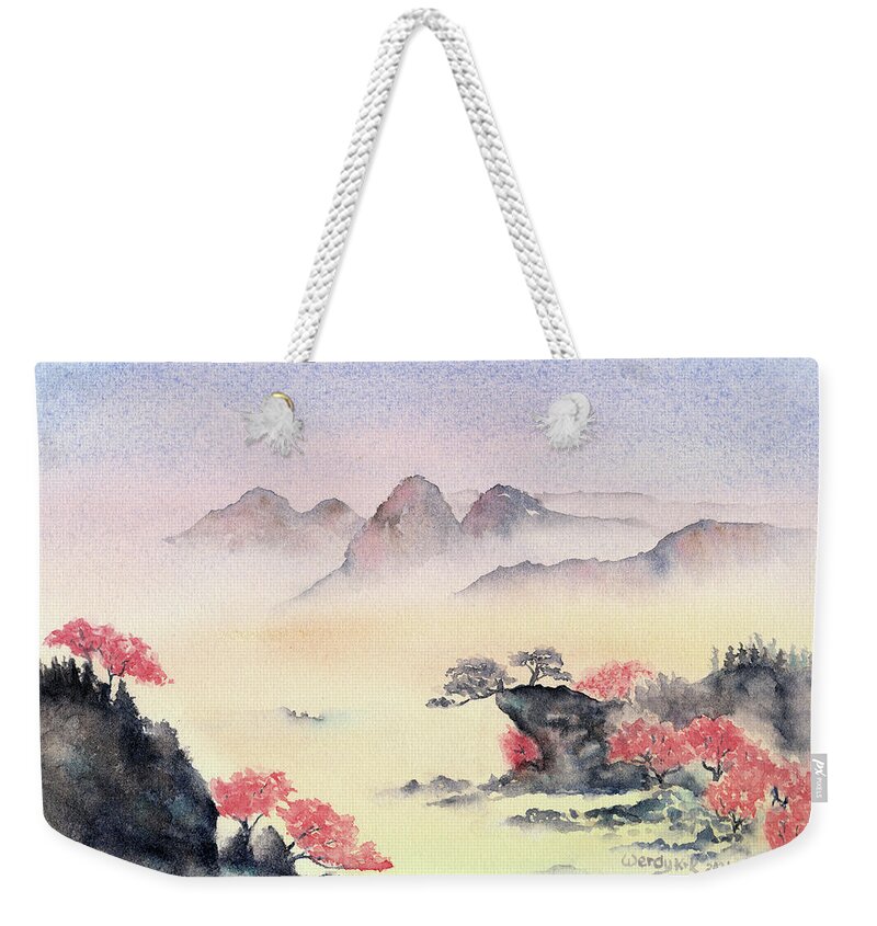 Cherry Weekender Tote Bag featuring the painting Cherry Blossoms by Wendy Keeney-Kennicutt