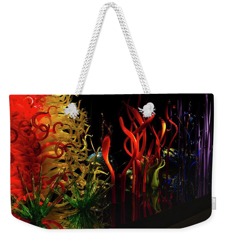 Blownglass Weekender Tote Bag featuring the photograph Chihuly Glass No.2 by Vicky Edgerly