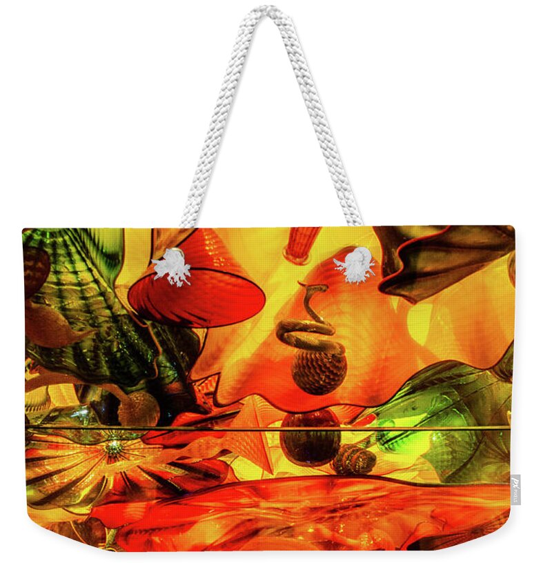 Blownglass Weekender Tote Bag featuring the photograph Chihuly Glass No.5 by Vicky Edgerly
