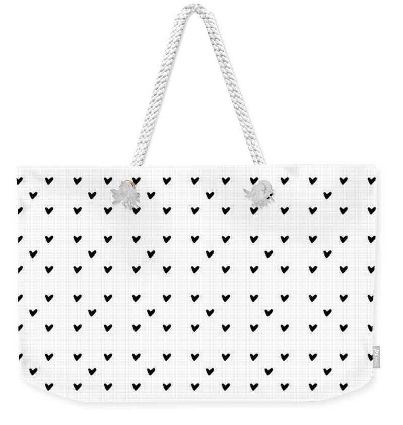 Hearts Weekender Tote Bag featuring the digital art Chocolate Chip Hearts by Ashley Rice