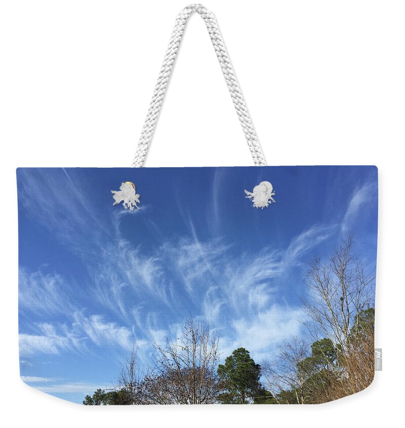 Angels Weekender Tote Bag featuring the photograph Christmas Angel Clouds Arrive by Matthew Seufer