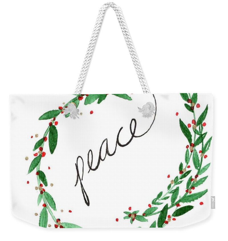  Weekender Tote Bag featuring the painting Christmas Card 4 by Katrina Nixon