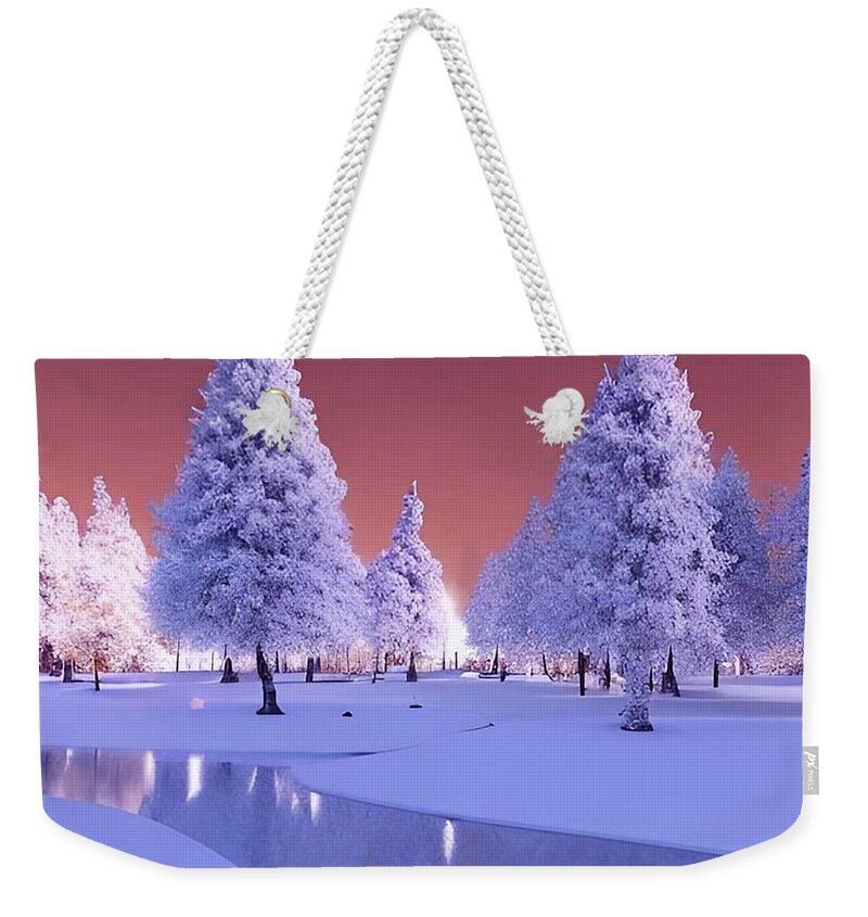 God Weekender Tote Bag featuring the digital art Christmas Card No.22 by Fred Larucci