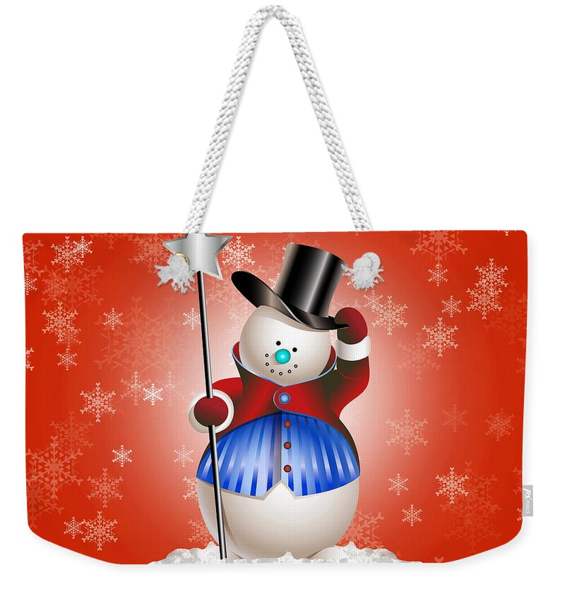 Christmas Weekender Tote Bag featuring the mixed media Christmas Greetings by Marvin Blaine