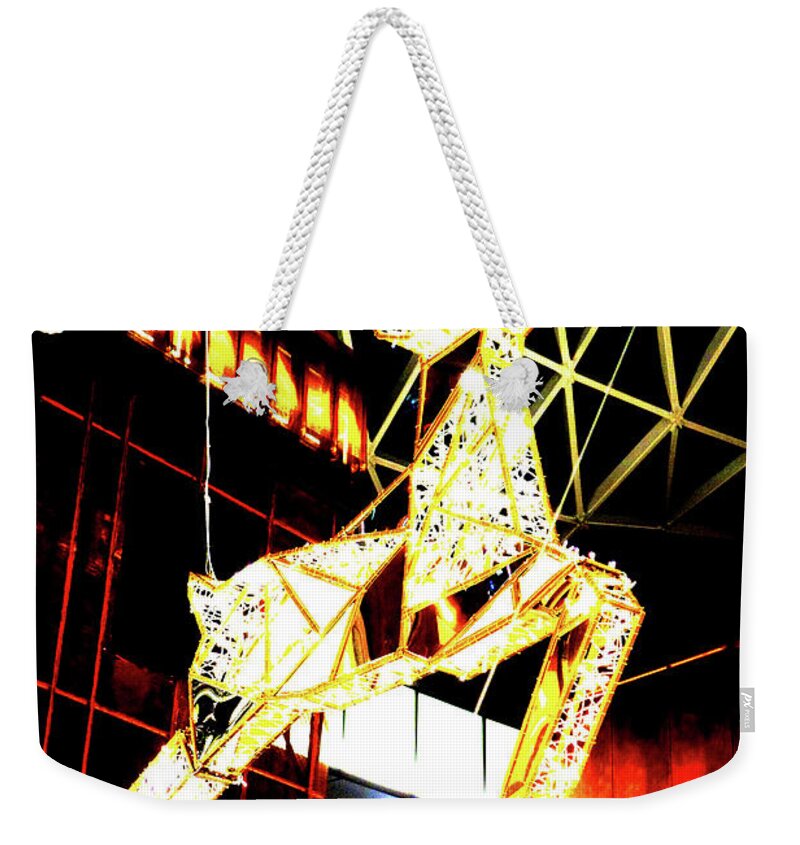Christmas Weekender Tote Bag featuring the photograph Christmas In Mall In Warsaw, Poland by John Siest